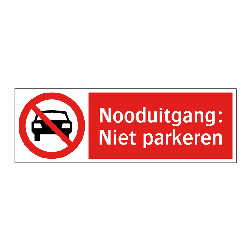 Nooduitgang: Niet parkeren