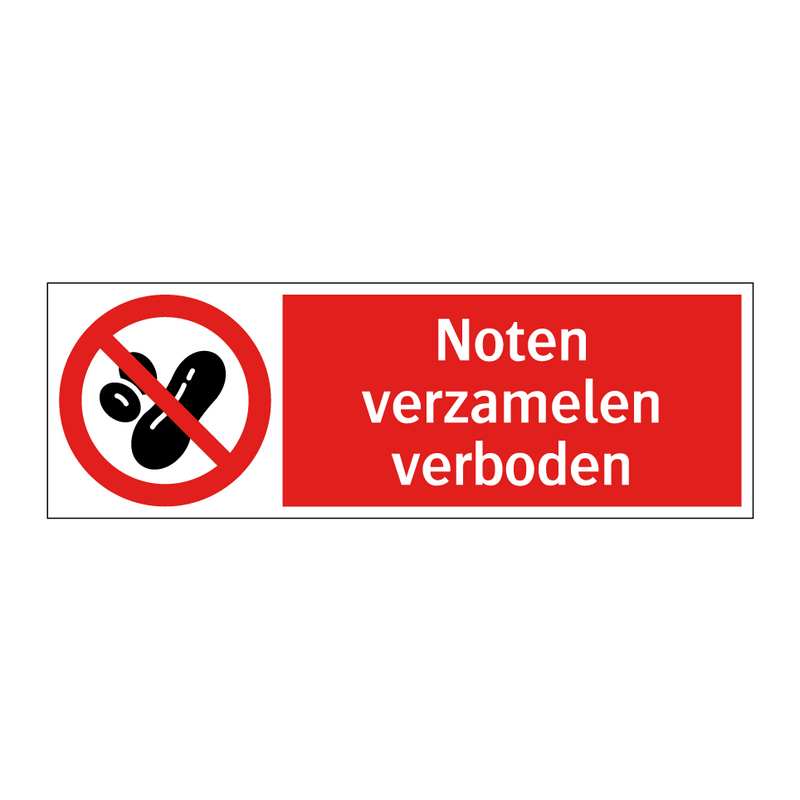 Noten verzamelen verboden