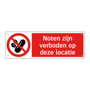 Noten zijn verboden op deze locatie