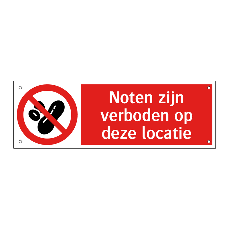 Noten zijn verboden op deze locatie
