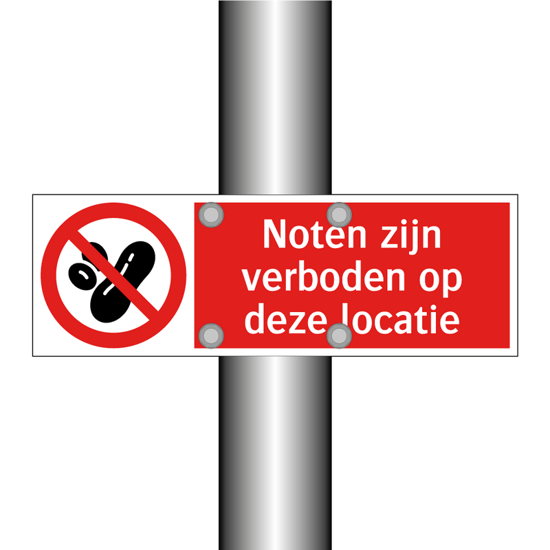 Noten zijn verboden op deze locatie