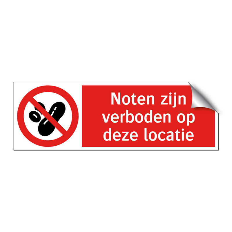 Noten zijn verboden op deze locatie