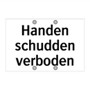 Handen schudden verboden