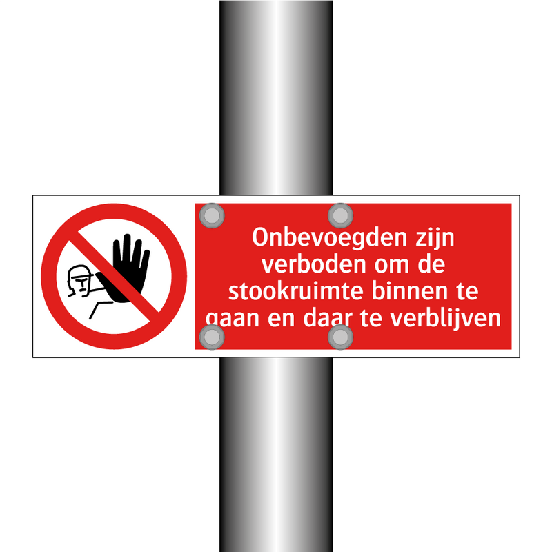 Onbevoegden zijn verboden om de stookruimte binnen te gaan en daar te verblijven