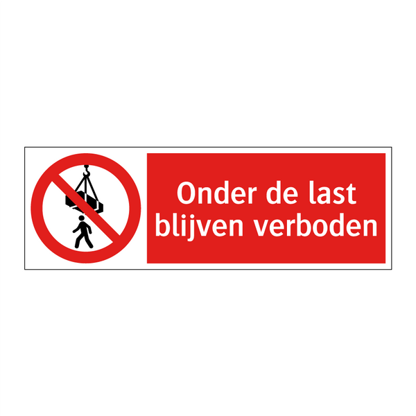 Onder de last blijven verboden