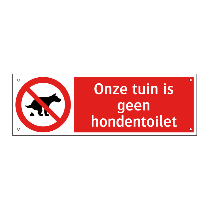 Onze tuin is geen hondentoilet