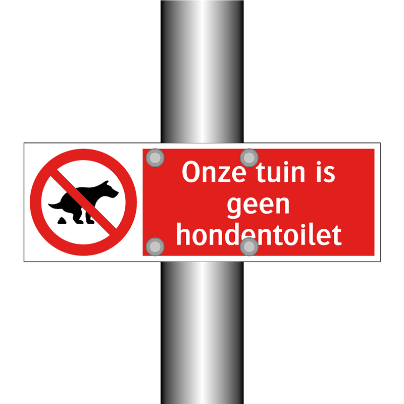 Onze tuin is geen hondentoilet