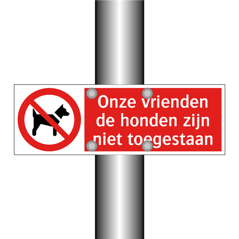 Onze vrienden de honden zijn niet toegestaan