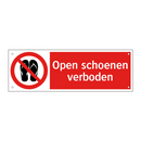 Open schoenen verboden