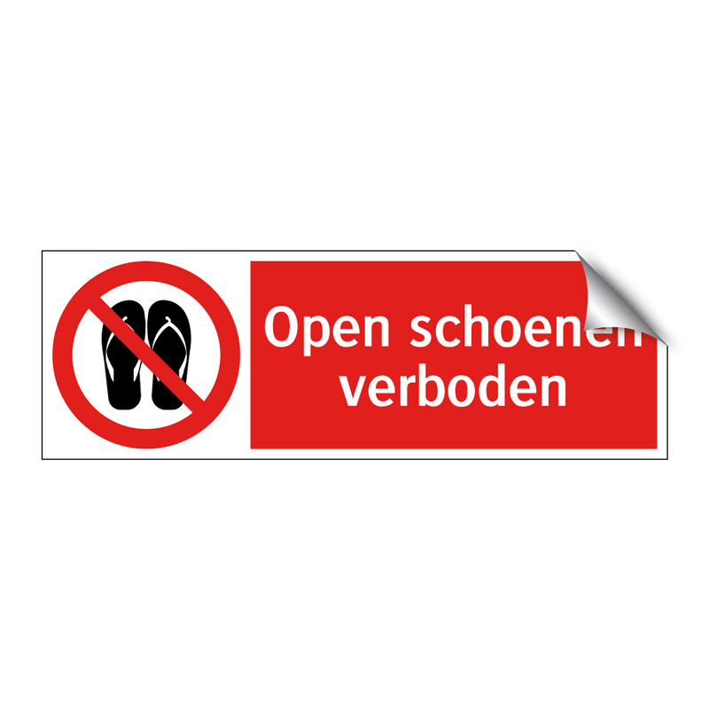 Open schoenen verboden