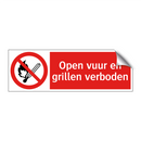 Open vuur en grillen verboden