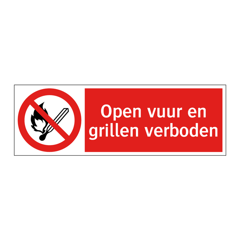 Open vuur en grillen verboden