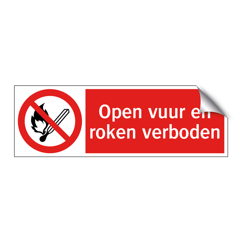 Open vuur en roken verboden