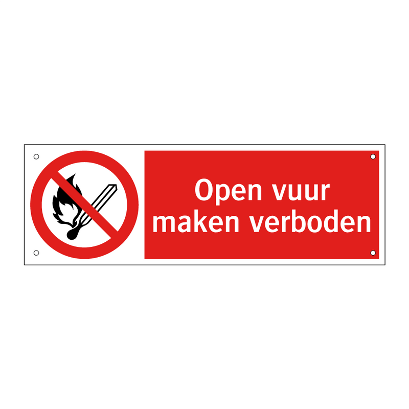 Open vuur maken verboden