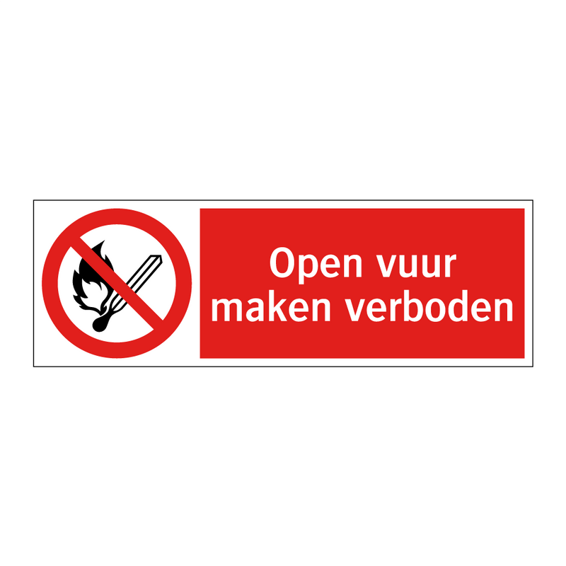 Open vuur maken verboden