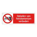 Opladen van fietsbatterijen verboden