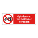 Opladen van fietsbatterijen verboden