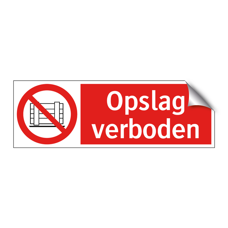 Opslag verboden