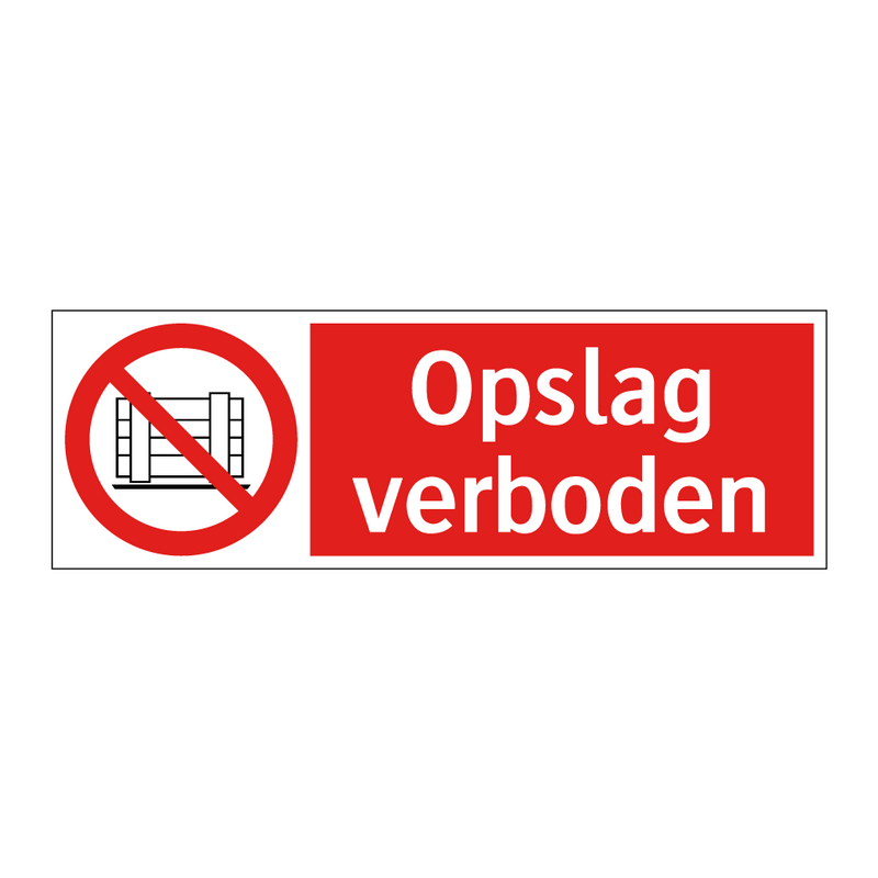 Opslag verboden