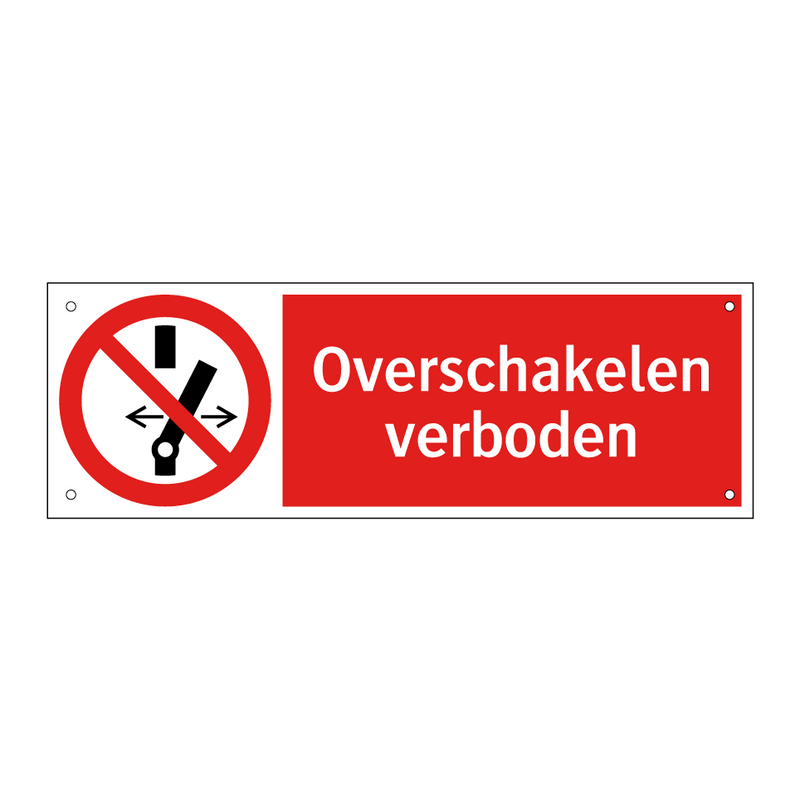 Overschakelen verboden