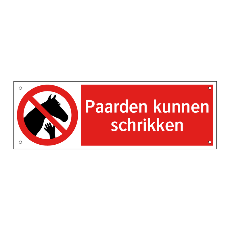 Paarden kunnen schrikken