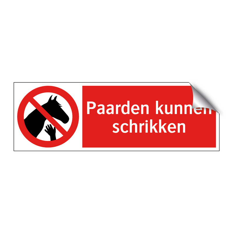 Paarden kunnen schrikken