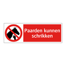 Paarden kunnen schrikken