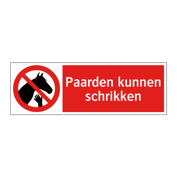 Paarden kunnen schrikken