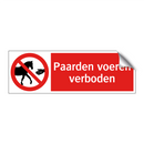 Paarden voeren verboden
