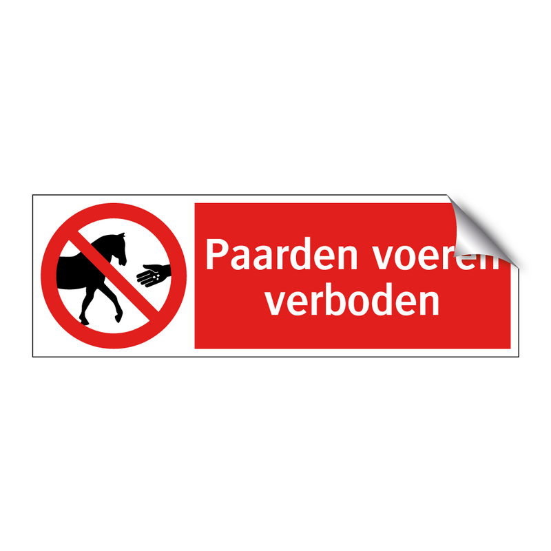 Paarden voeren verboden