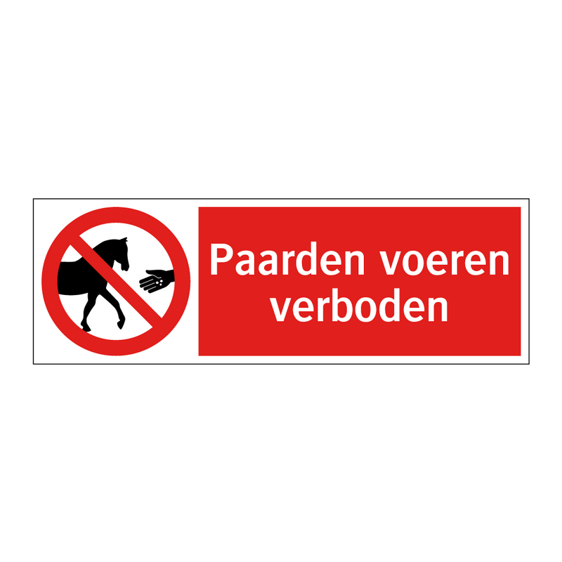 Paarden voeren verboden