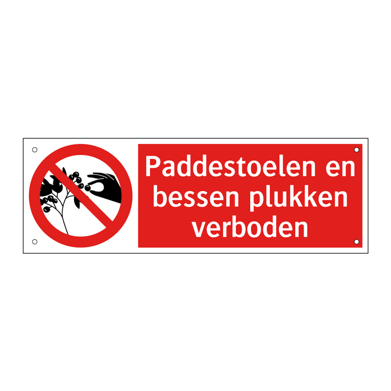 Paddestoelen en bessen plukken verboden