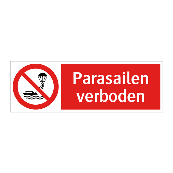 Parasailen verboden