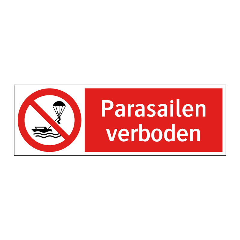 Parasailen verboden