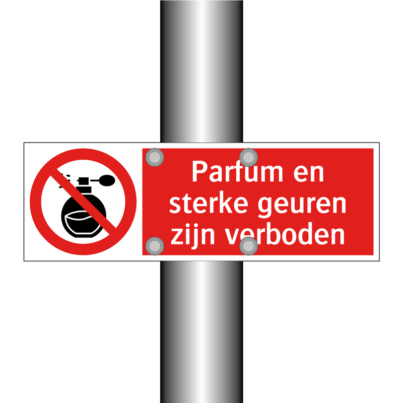 Parfum en sterke geuren zijn verboden