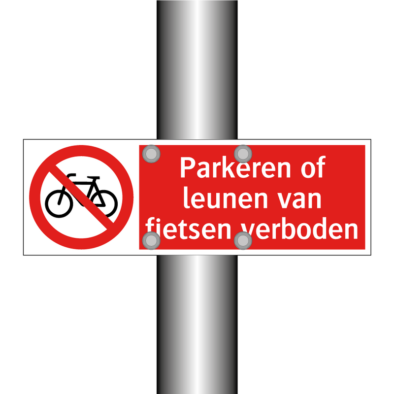 Parkeren of leunen van fietsen verboden