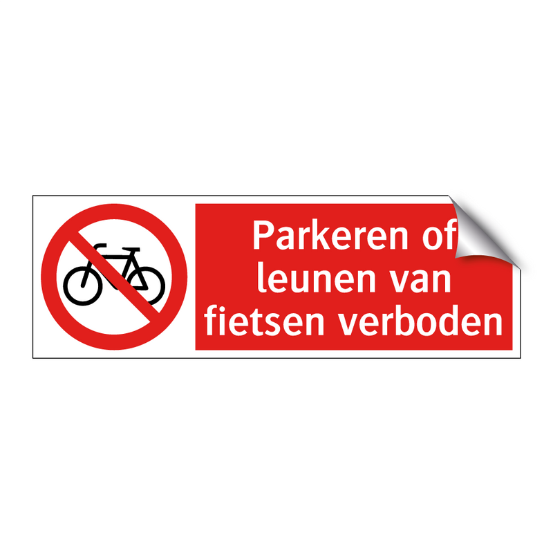 Parkeren of leunen van fietsen verboden