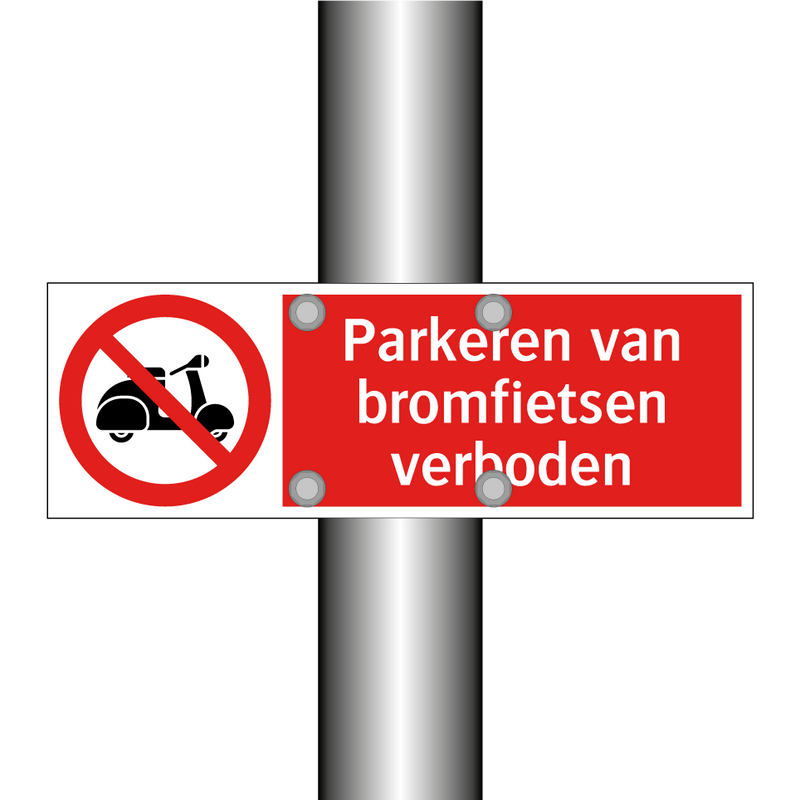 Parkeren van bromfietsen verboden