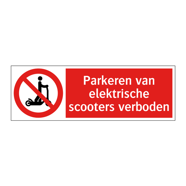 Parkeren van elektrische scooters verboden