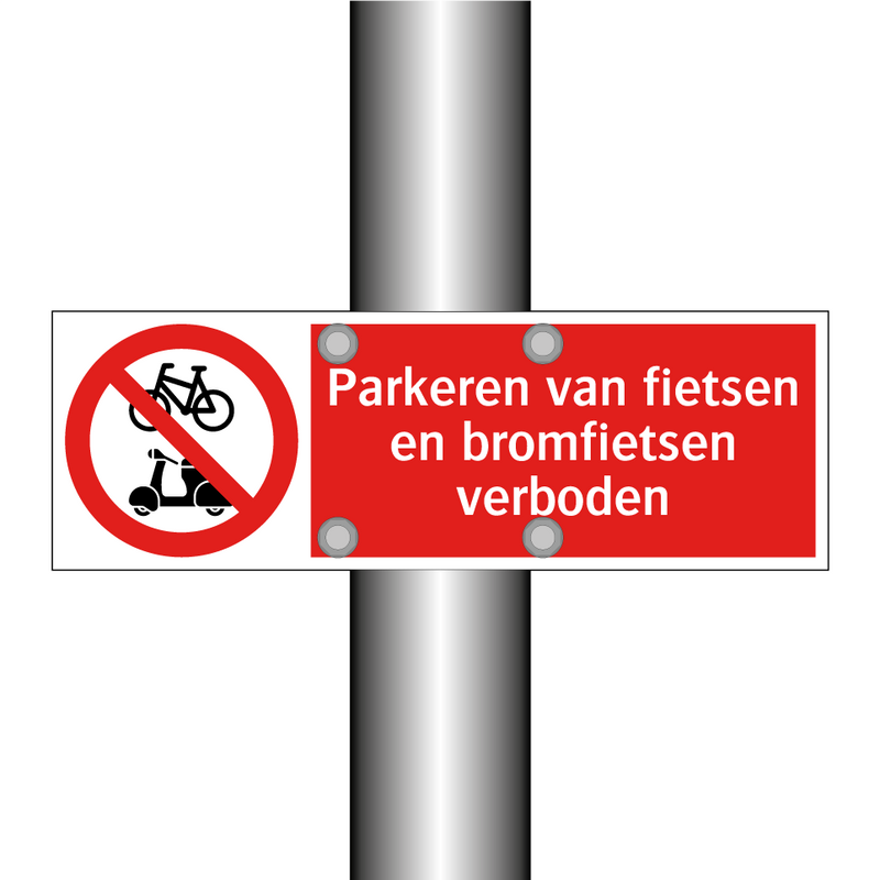 Parkeren van fietsen en bromfietsen verboden