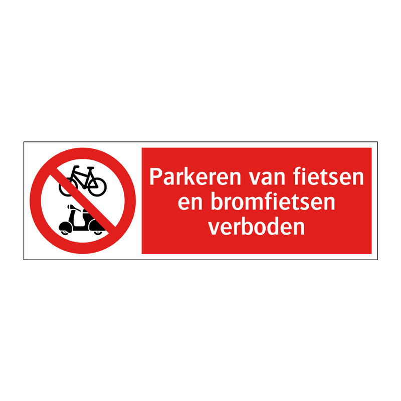 Parkeren van fietsen en bromfietsen verboden