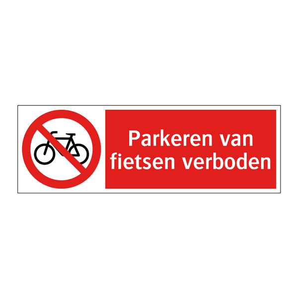 Parkeren van fietsen verboden