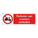 Parkeren van scooters verboden