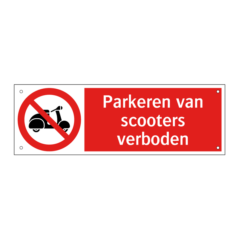 Parkeren van scooters verboden