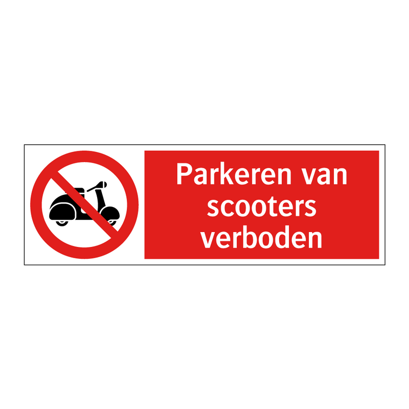 Parkeren van scooters verboden