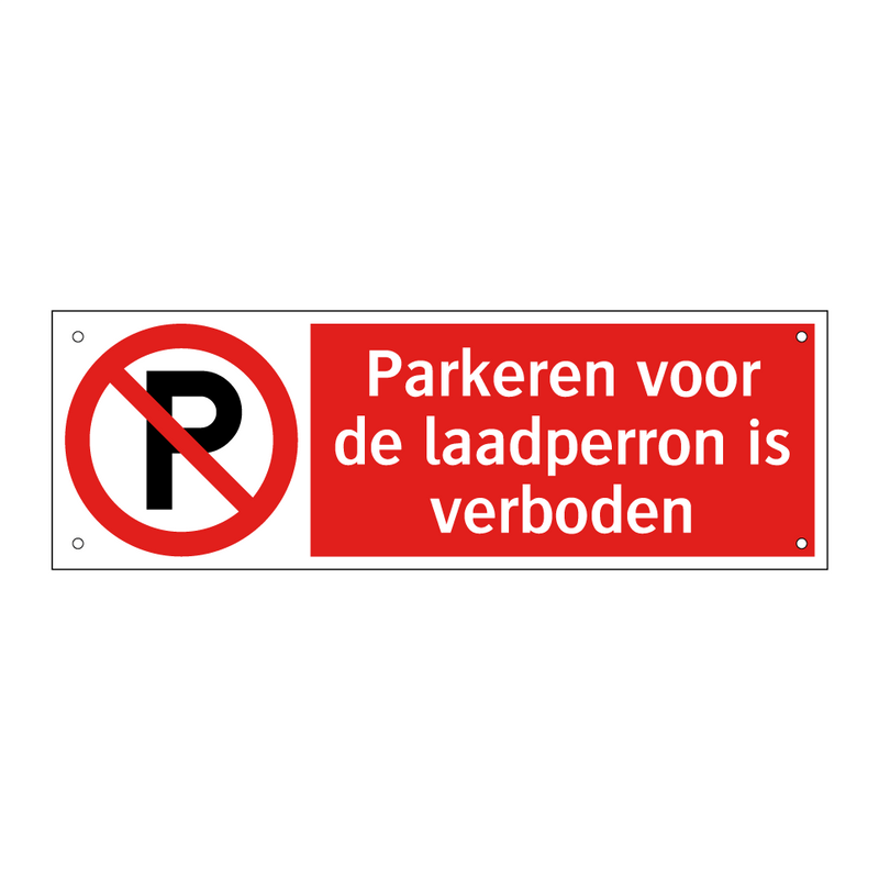 Parkeren voor de laadperron is verboden