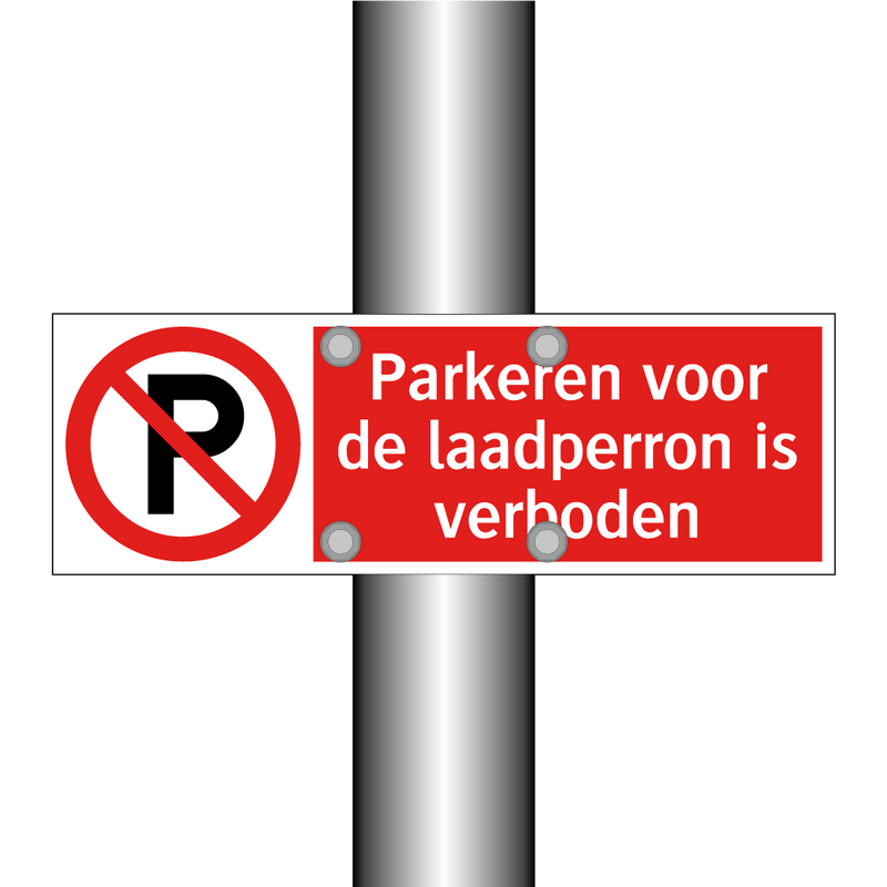 Parkeren voor de laadperron is verboden