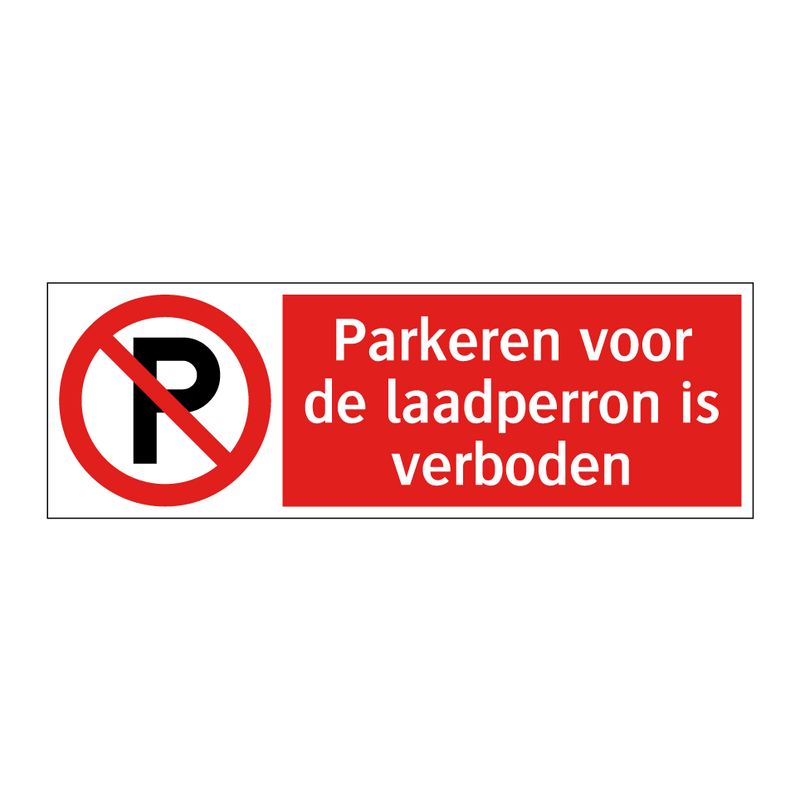 Parkeren voor de laadperron is verboden