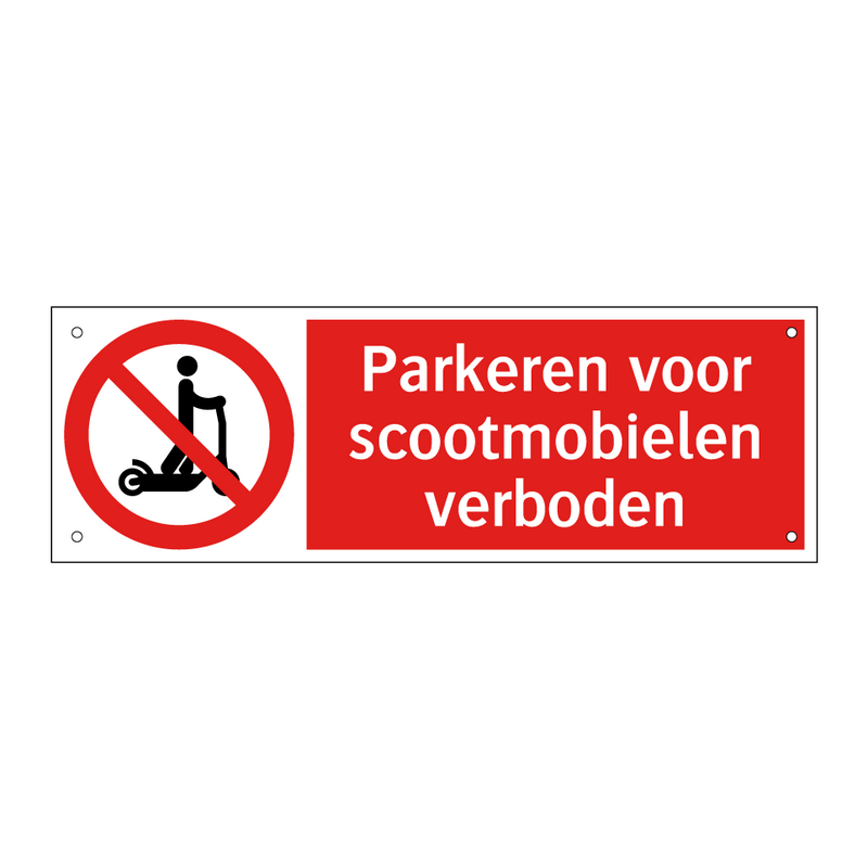 Parkeren voor scootmobielen verboden