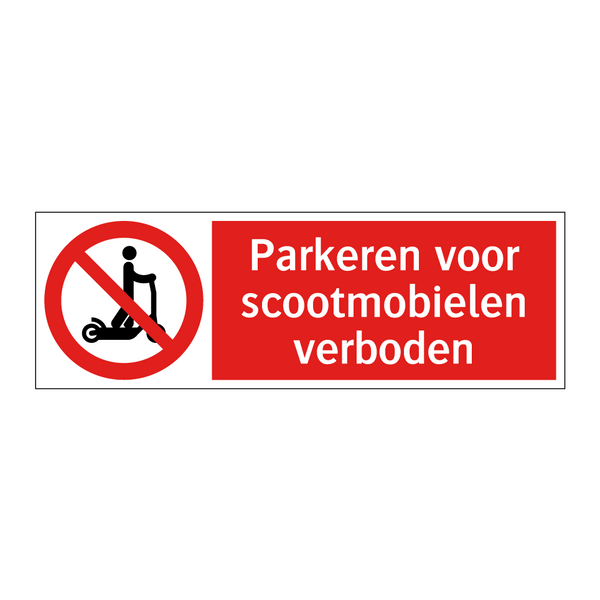 Parkeren voor scootmobielen verboden